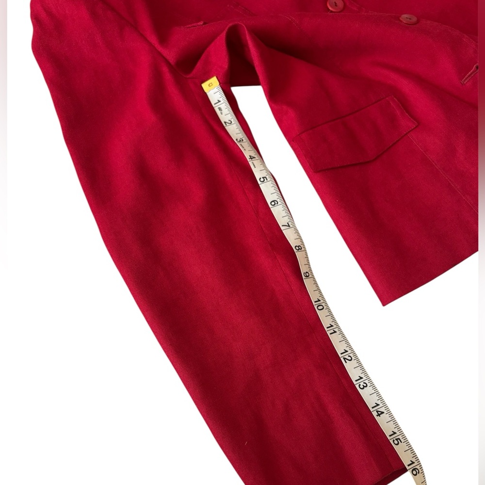 Talbots Red Linen Blazer - Picture 13 of 16